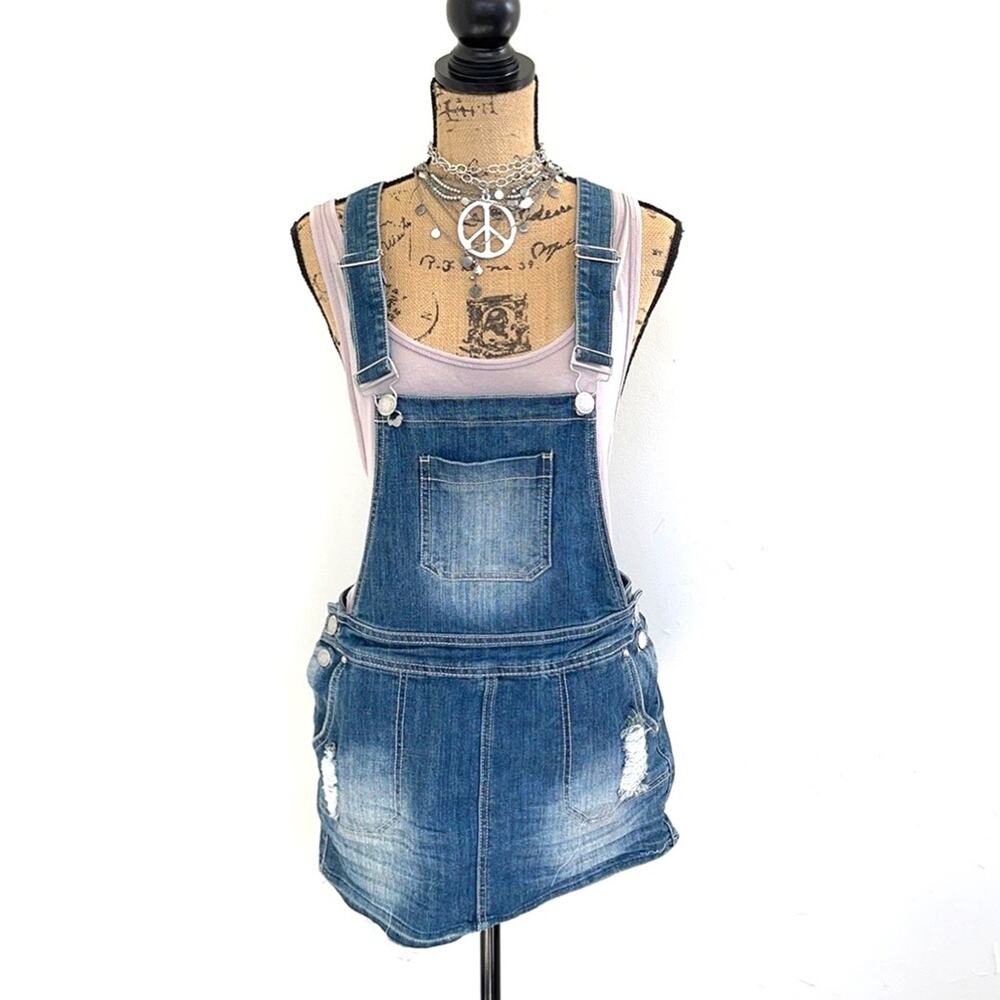 ALMOST FAMOUS mini denim skirt jumpsuit size 11
